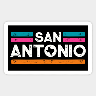 Retro San Antonio Texas // Vintage San Anto Fiesta Color Hometown Pride Magnet